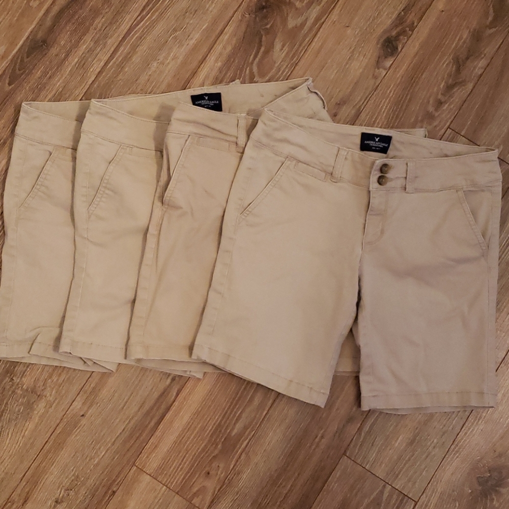 American eagle stretch Bermuda khaki shorts
